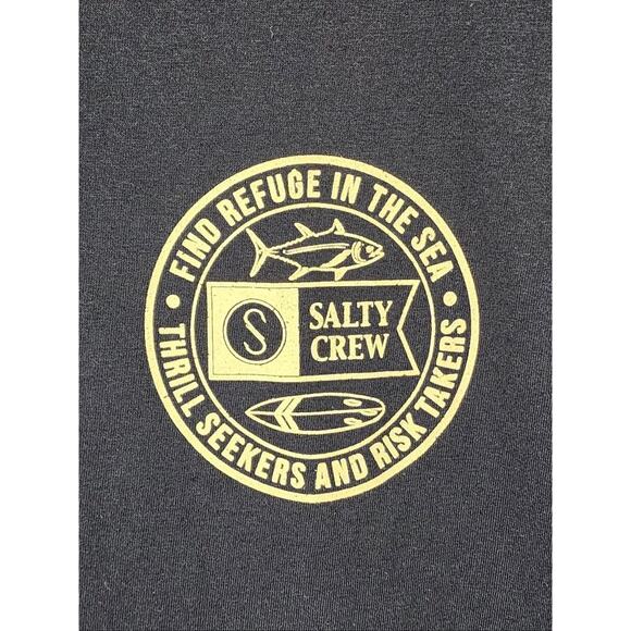 Salty Crew Shirt Mens XL Black Find Refuge In The Sea Graphic Cotton - Picture 6 of 9